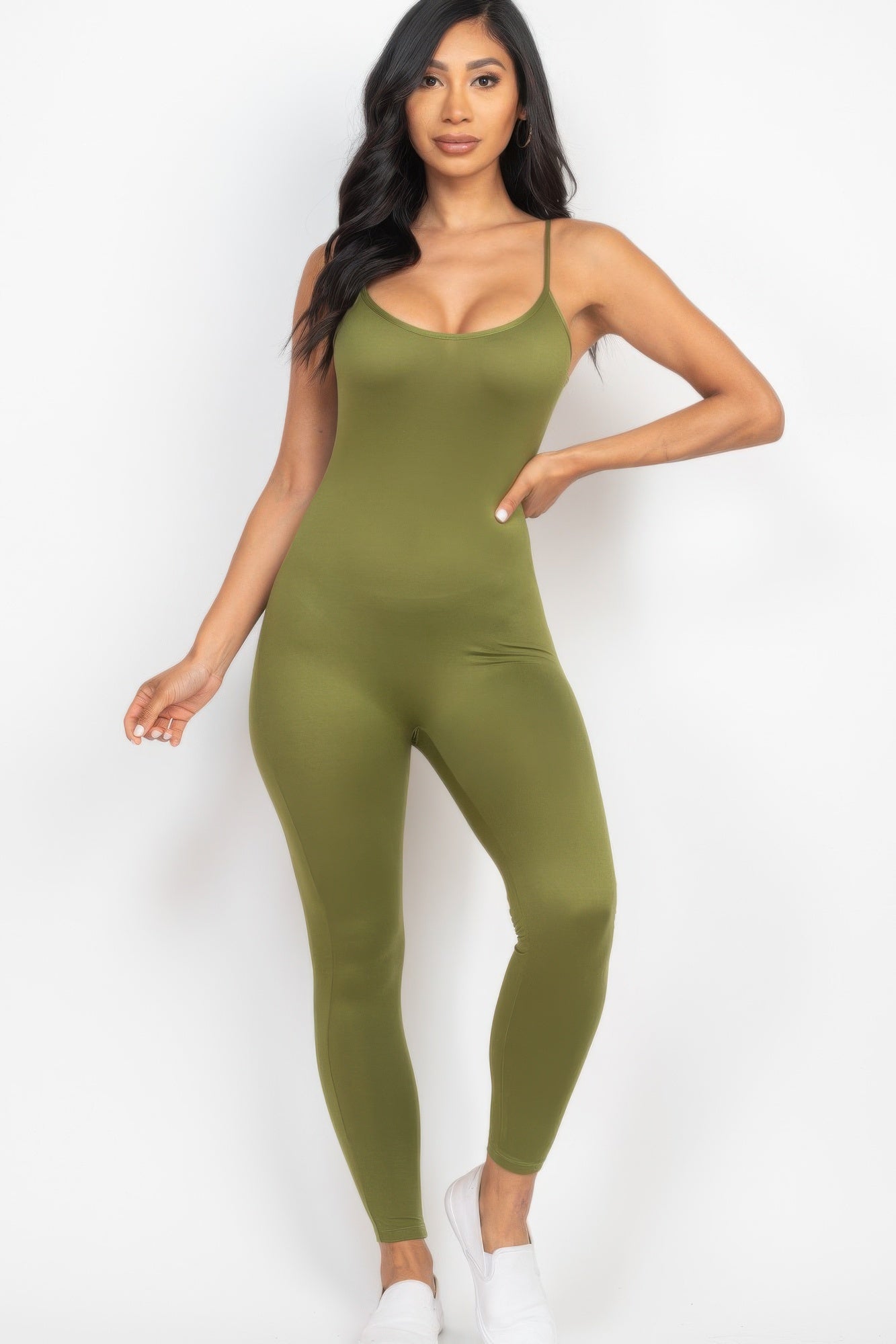 Sexy Solid Bodycon Cami Jumpsuit