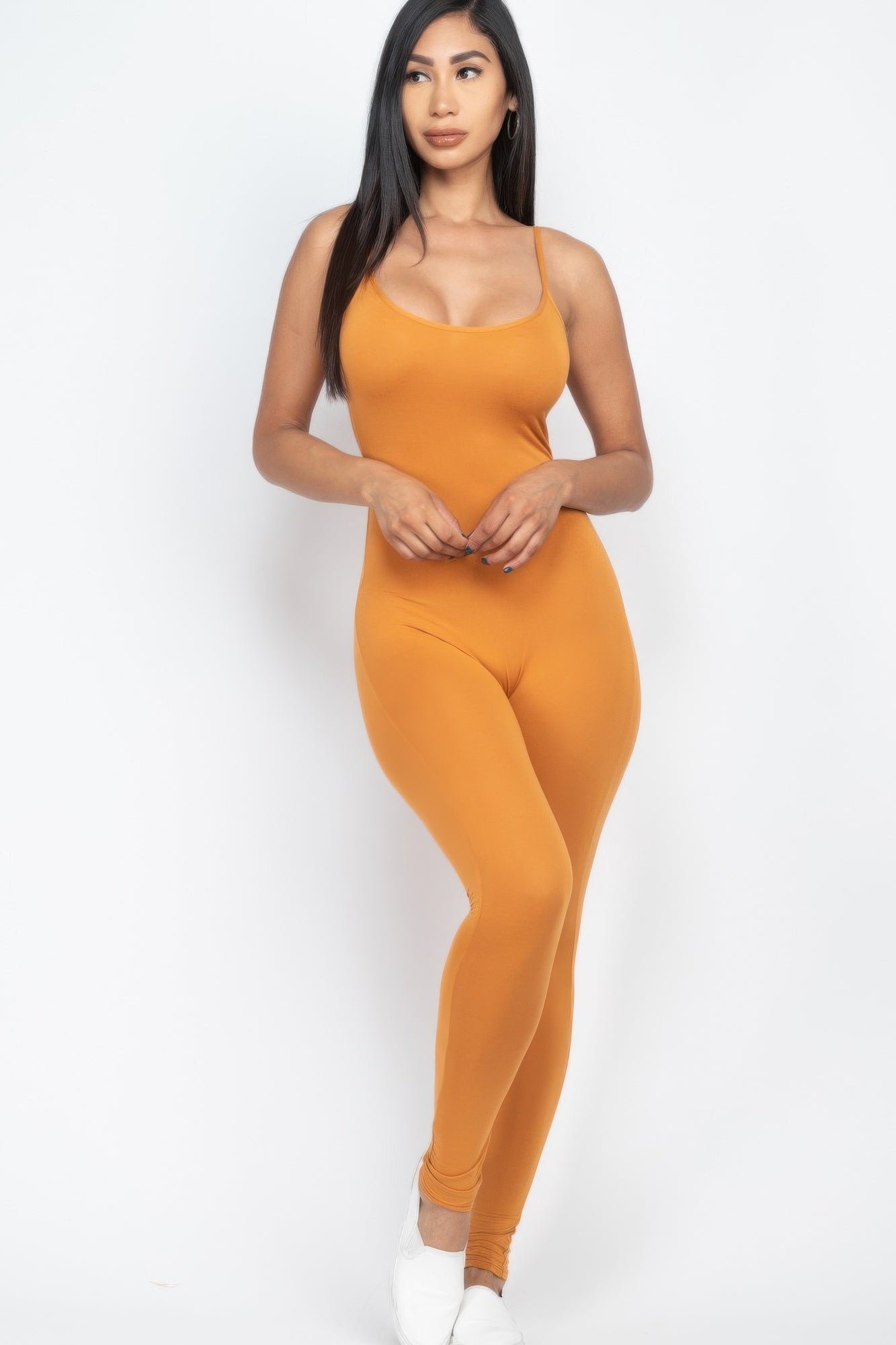 Sexy Solid Bodycon Cami Jumpsuit