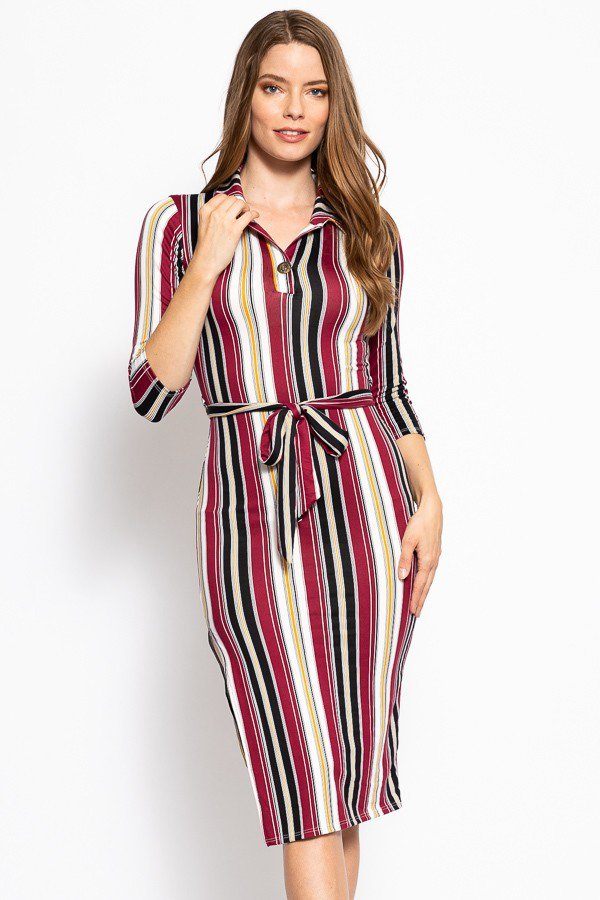 Stripes Midi Tee Dress