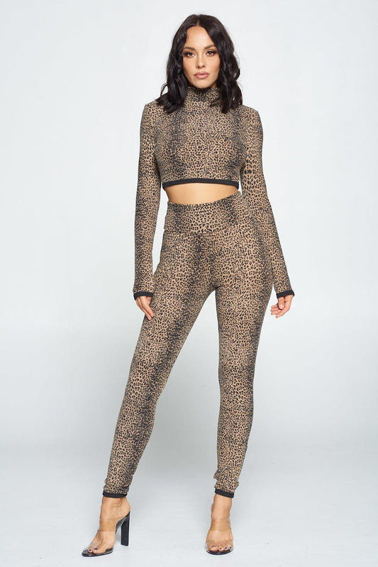 Leopard Long Sleeve & Pants Set