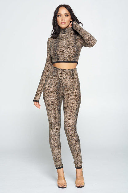 Leopard Long Sleeve & Pants Set