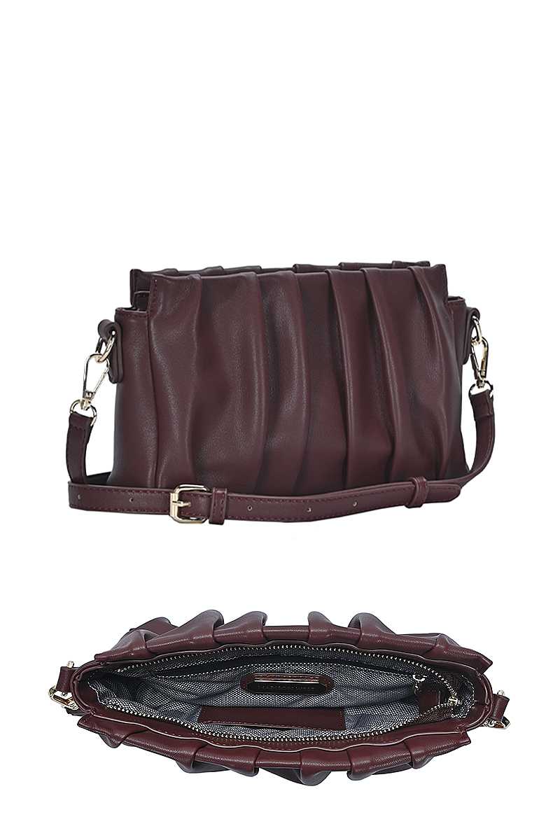 Stylish Wrinkled Crossbody Bag