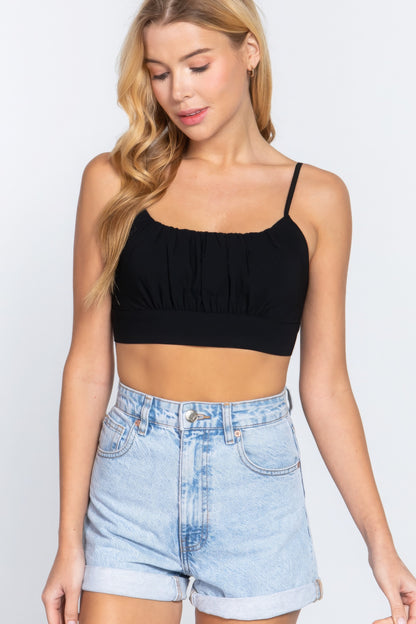 Back Bow Cami Crop Top