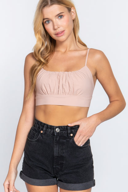 Back Bow Cami Crop Top
