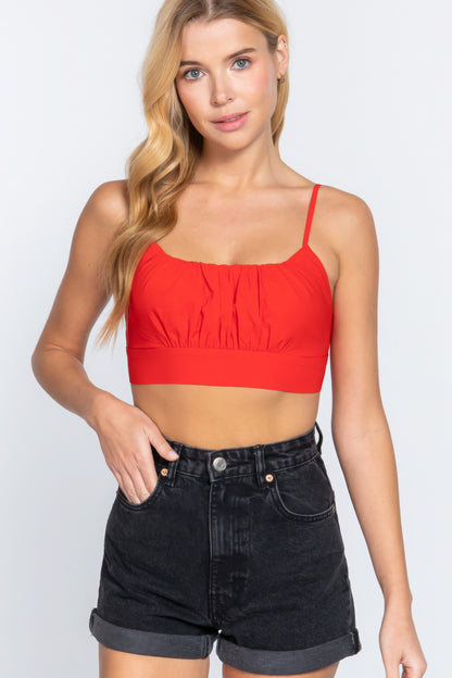 Back Bow Cami Crop Top