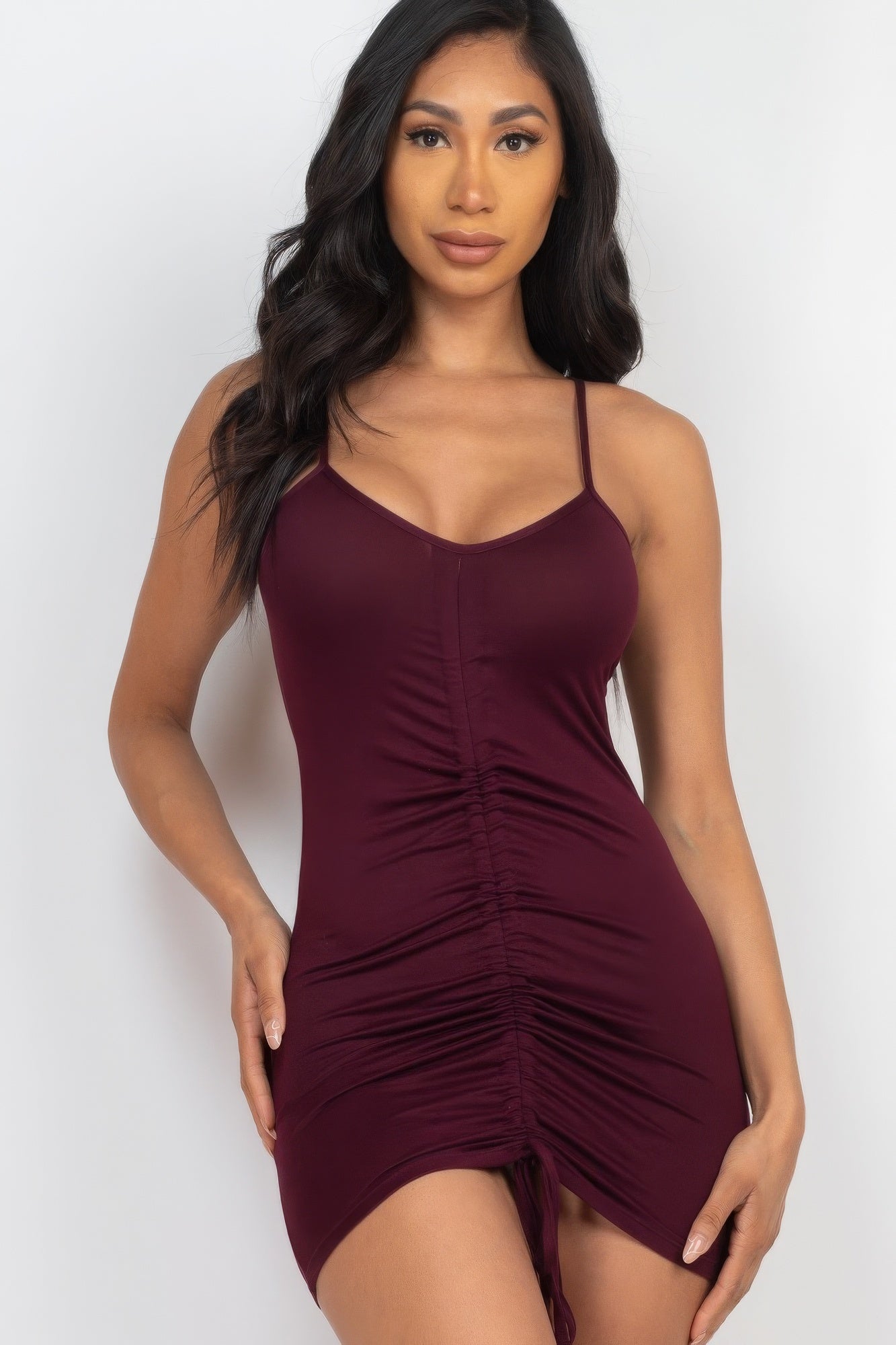 Ruched Front Mini Dress