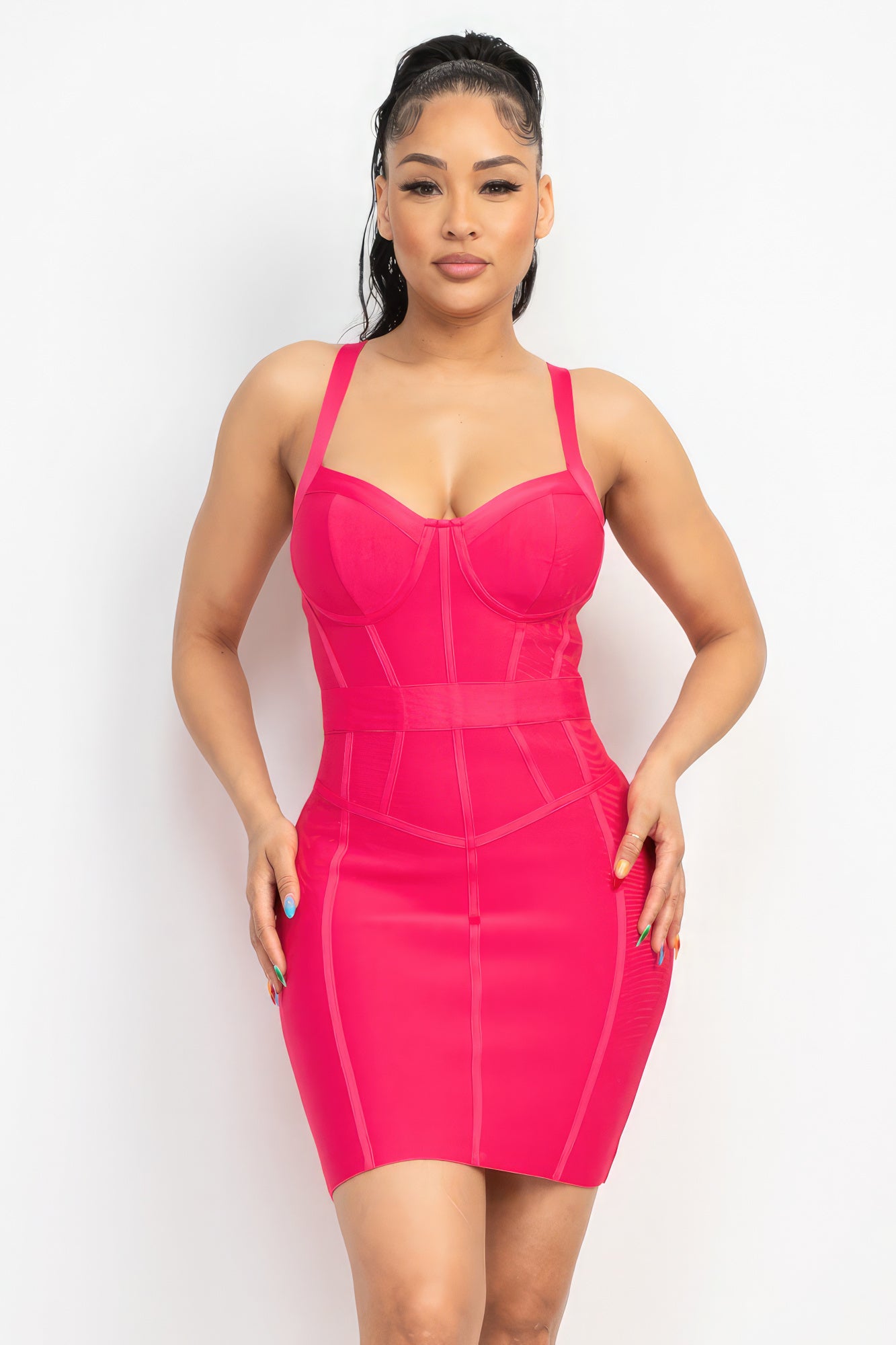 Sweetheart Neck Bandage Dress