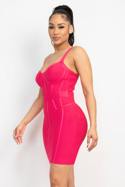 Sweetheart Neck Bandage Dress