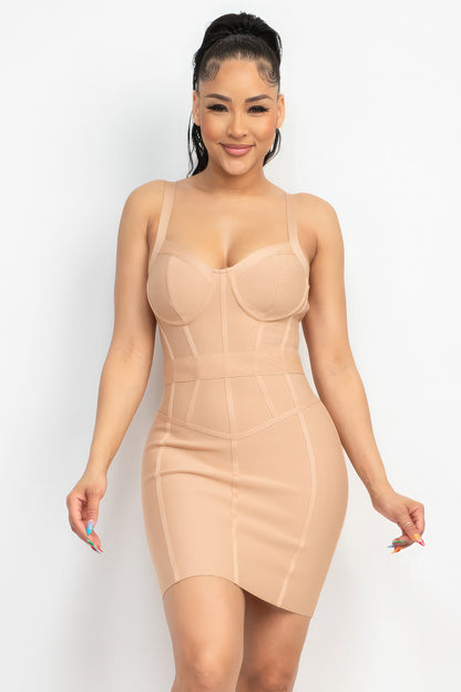 Sweetheart Neck Bandage Dress