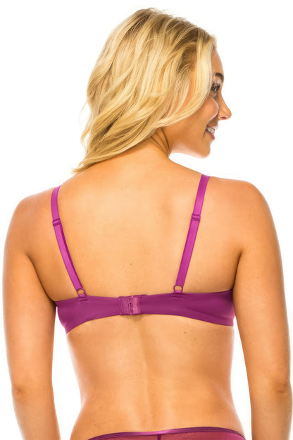 Floral Lace Trim Bra