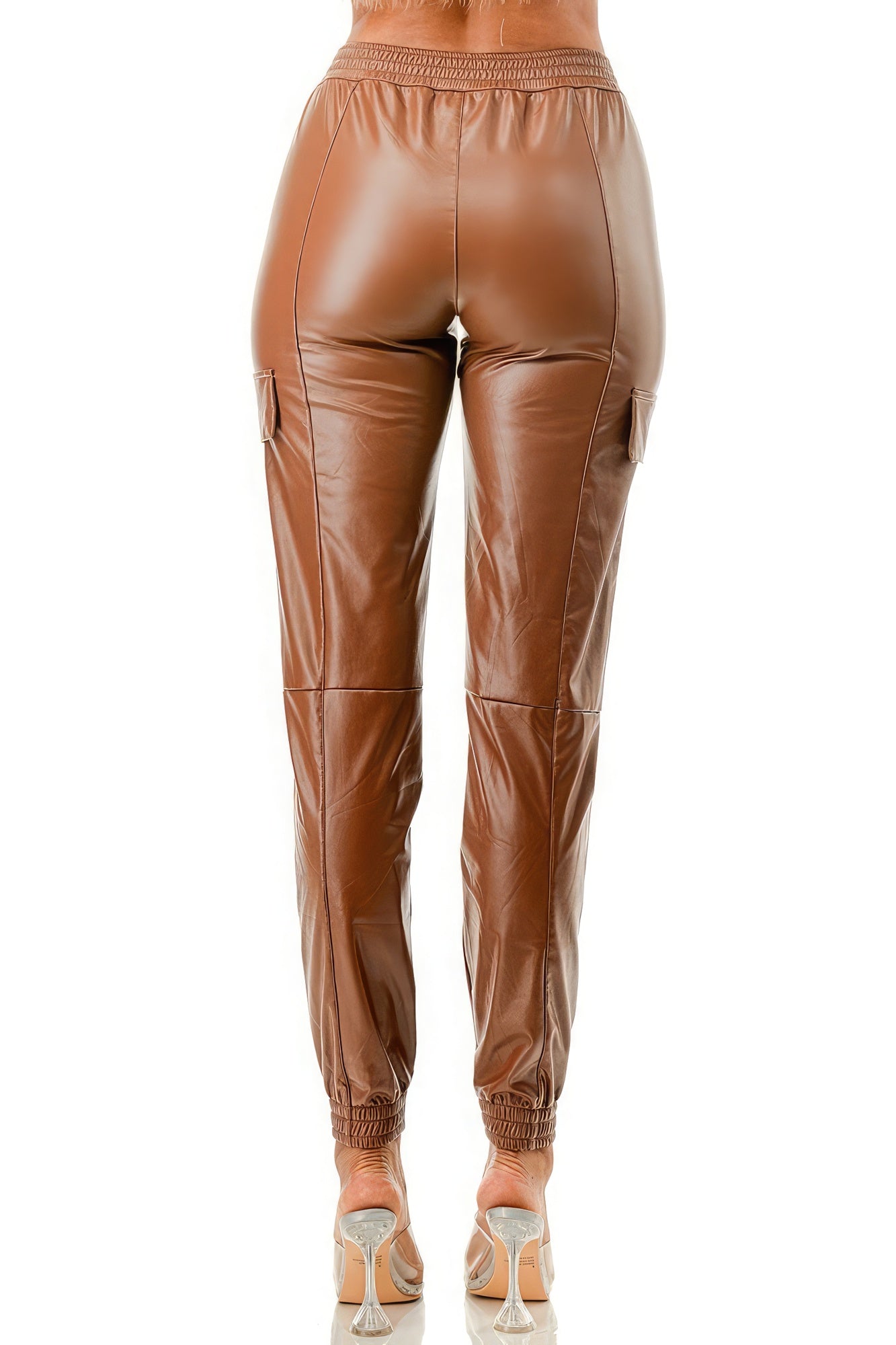 Lined Fleece Faux Leather Pants