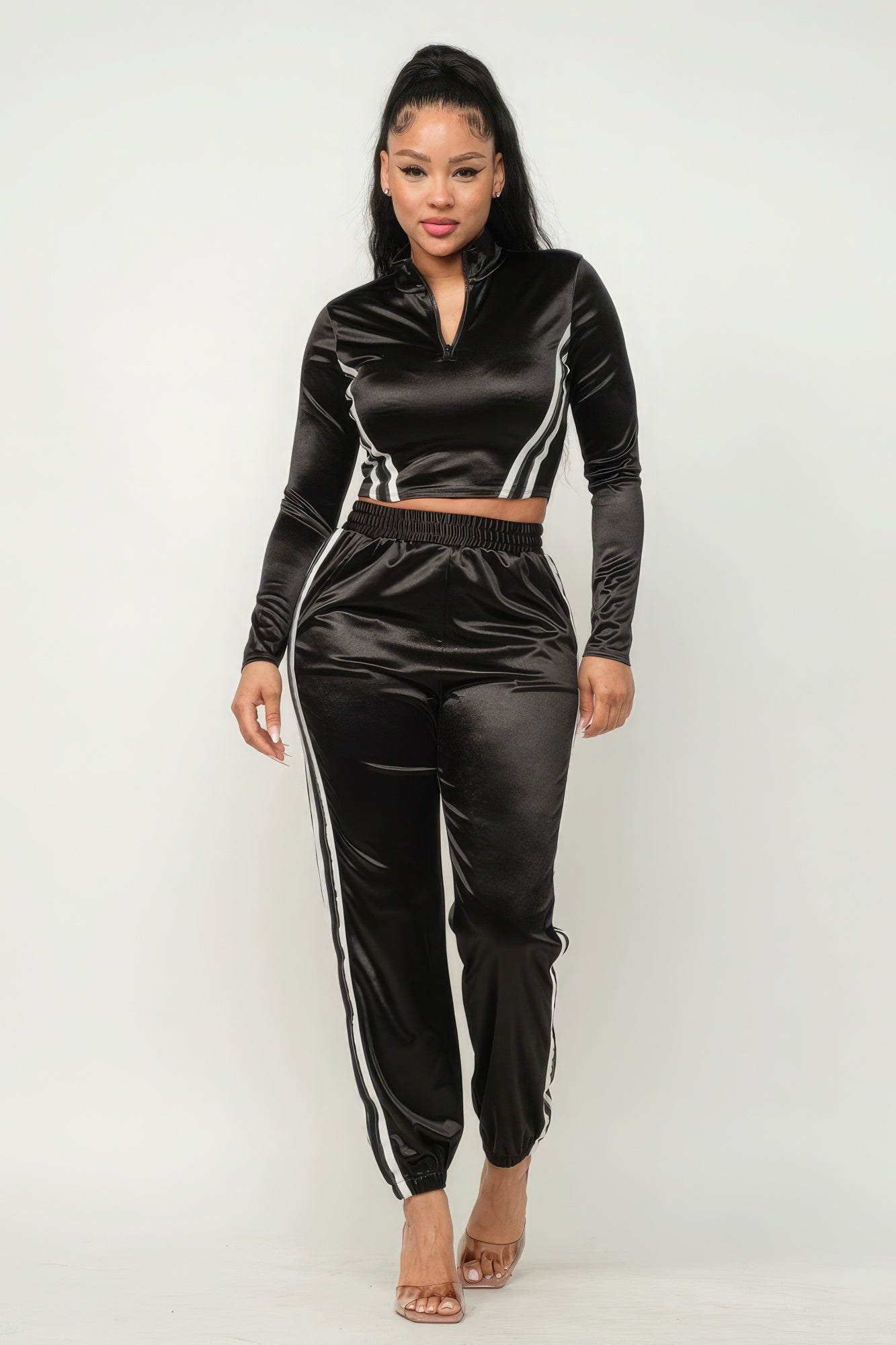 Satin Jacket & Pants Set