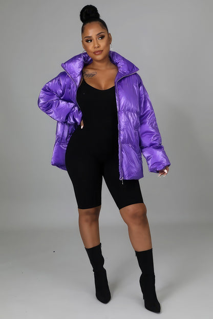 Metallic Bomber Jacket