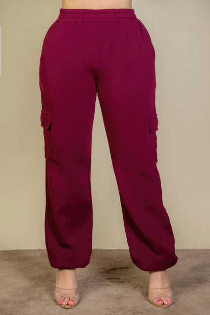 Side Pocket Drawstring Waist Sweatpants