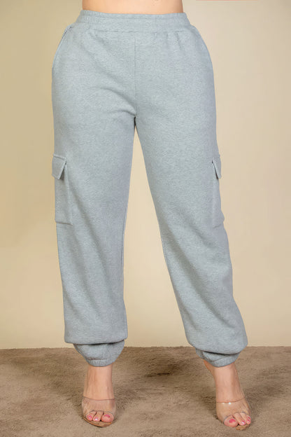 Side Pocket Drawstring Waist Sweatpants