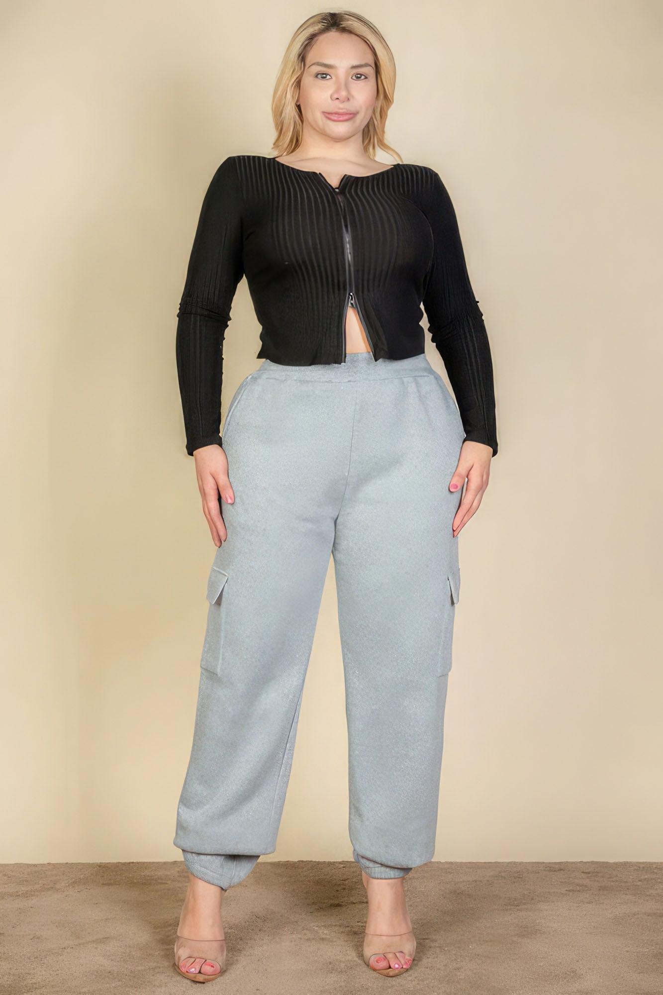 Side Pocket Drawstring Waist Sweatpants