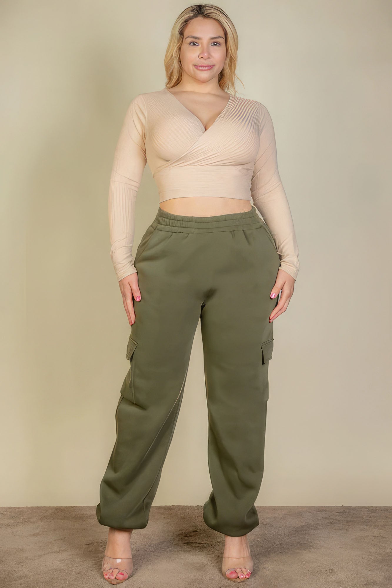 Side Pocket Drawstring Waist Sweatpants