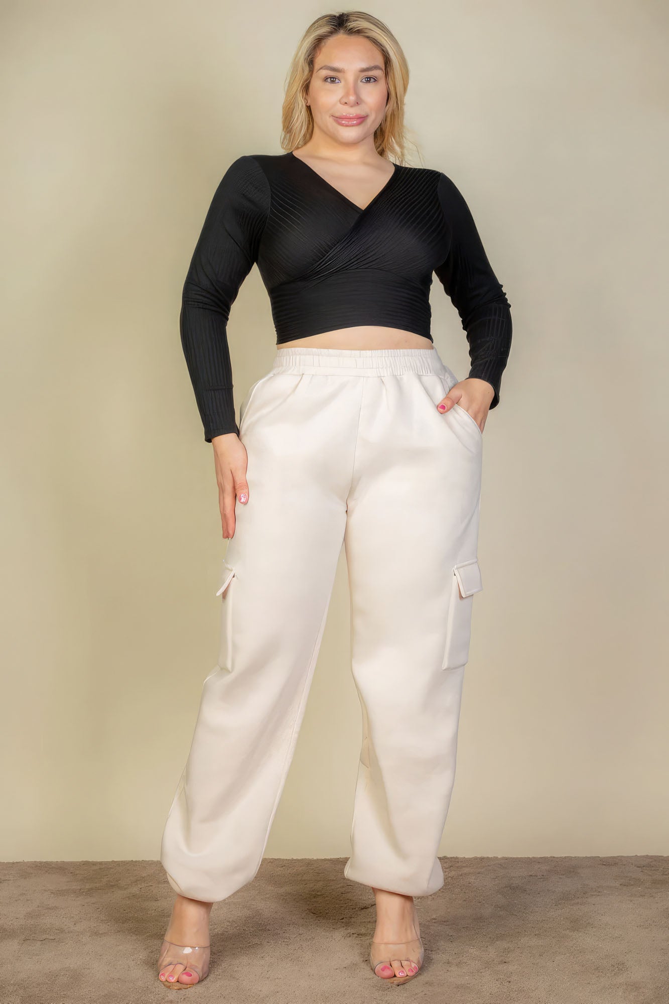 Side Pocket Drawstring Waist Sweatpants