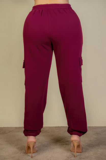 Side Pocket Drawstring Waist Sweatpants