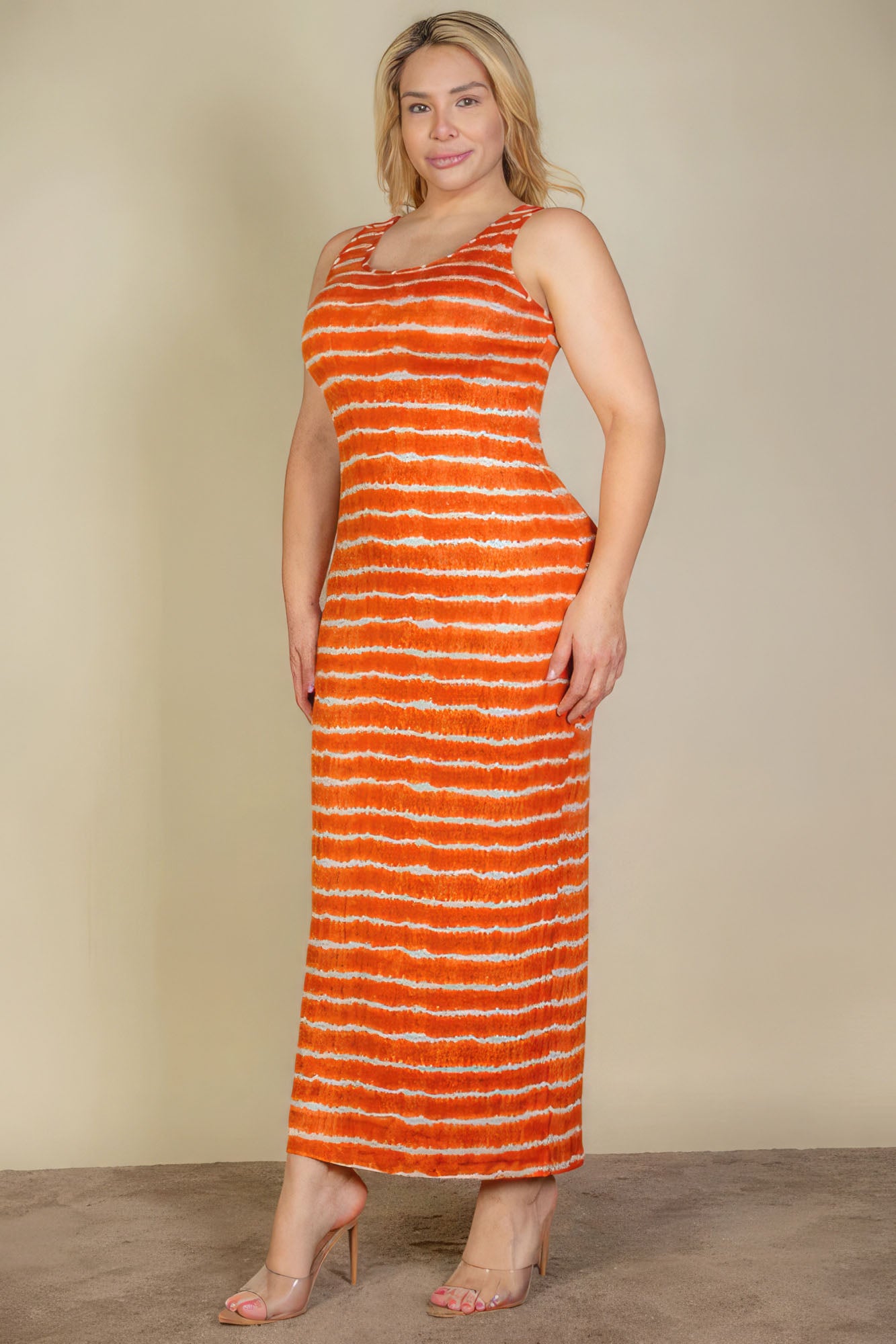 Tie Dye Tank Bodycon Maxi Dress