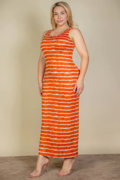 Tie Dye Tank Bodycon Maxi Dress